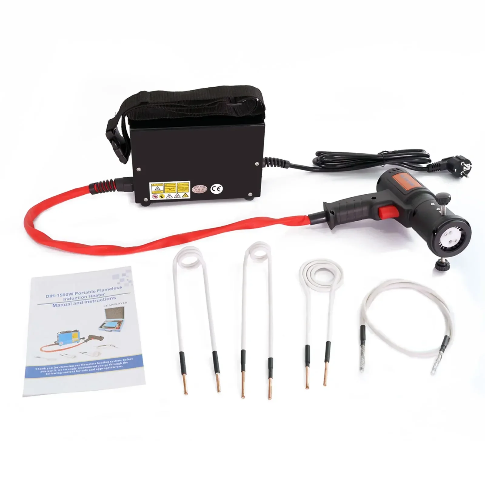 1.5KW high-power magnetic induction heater, handheld flameless nut heater, split type high-frequency induction