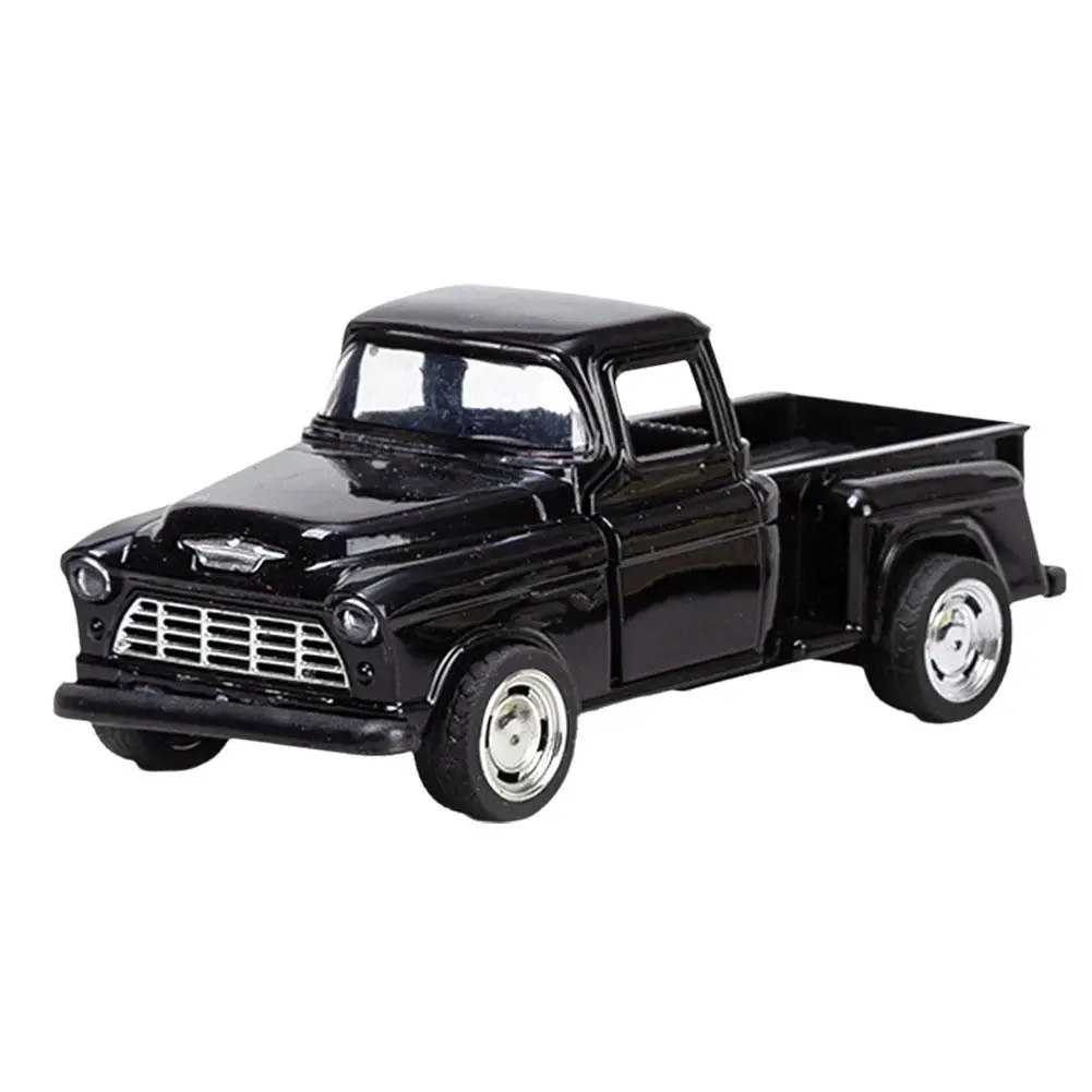 Classic Metal Pickup Car Model 1:32 Scale Vintage Red Truck Alloy Diecasts Pull Back Vehicle Toy For Boy Kid Gift Collection Toy