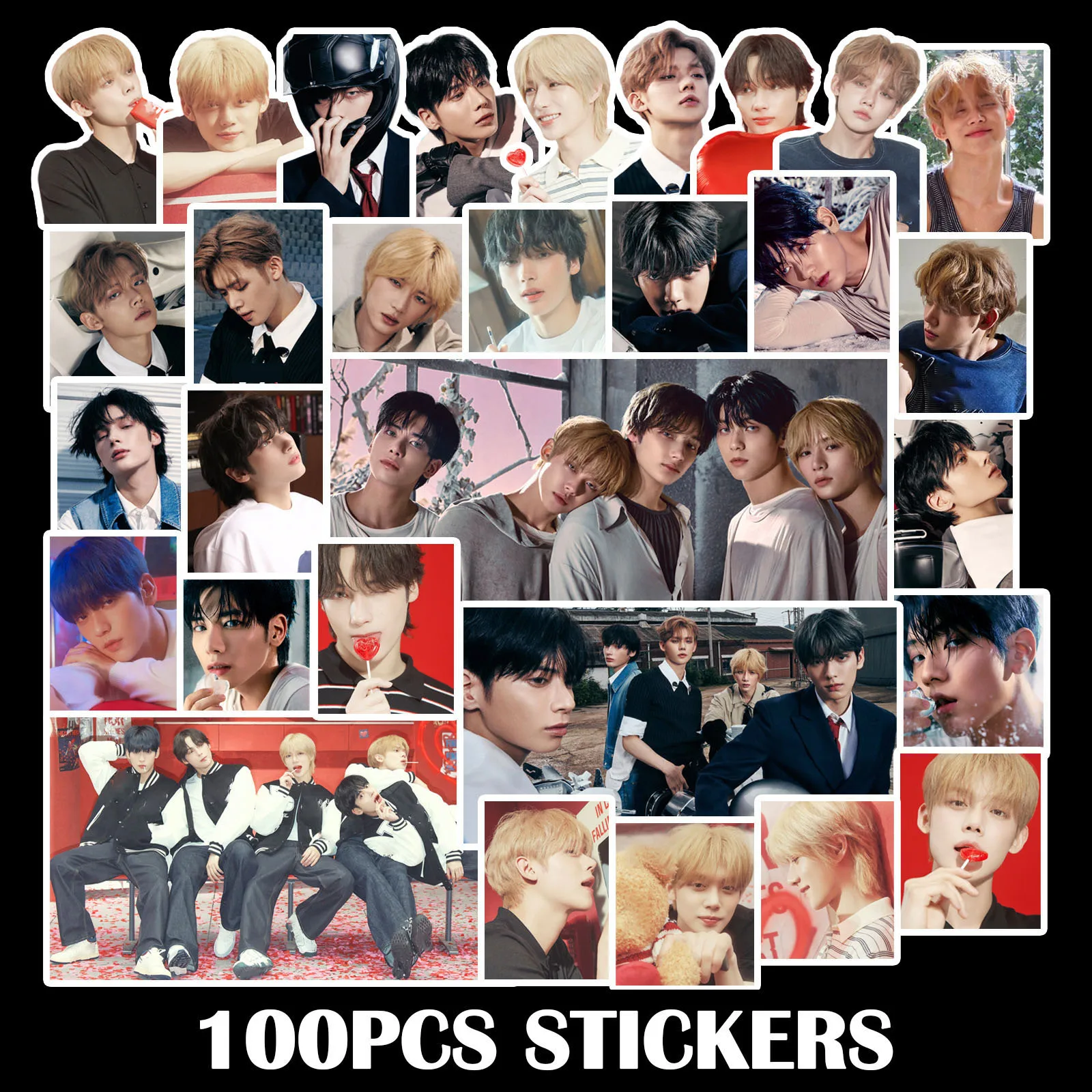 

100 шт./компл. KPOP Yeonjun Beomgyu SANCTUARY наклейки для альбома Soobin Hueningkai Taehyun чашка телефона Чемодан DIY самоклеящиеся наклейки