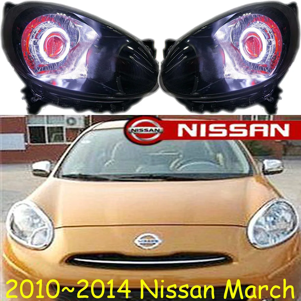 

car bumper headlamp for Nissan March headlight,2010~2015y,March fog light, sylphy,March front light