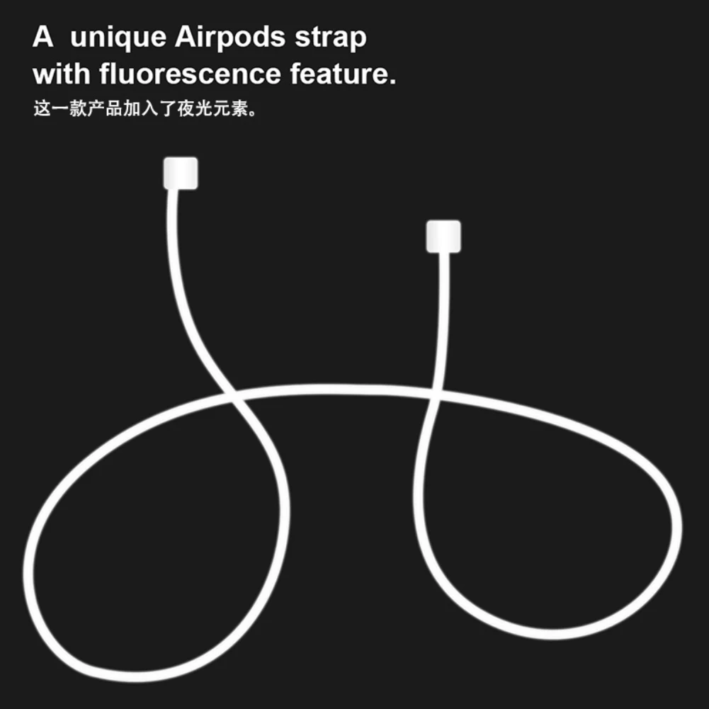 Anti-Lost Silicone Earphone Rope Cable For Apple AirPods Wireless Bluetooth Headphone Neck Strap Cord String Earphone Accessorie