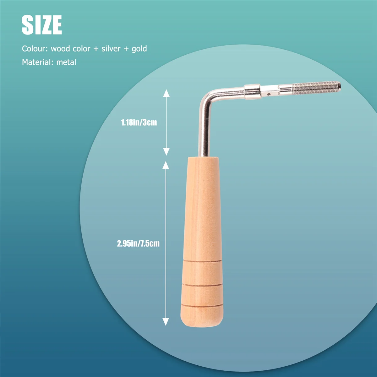 20 Stück Stimmstiftnägel und 20 Stück Nieten, mit L-förmigem Stimmschlüssel, für Lyra Harp Small Harp Musical Saiteninstrument Rich