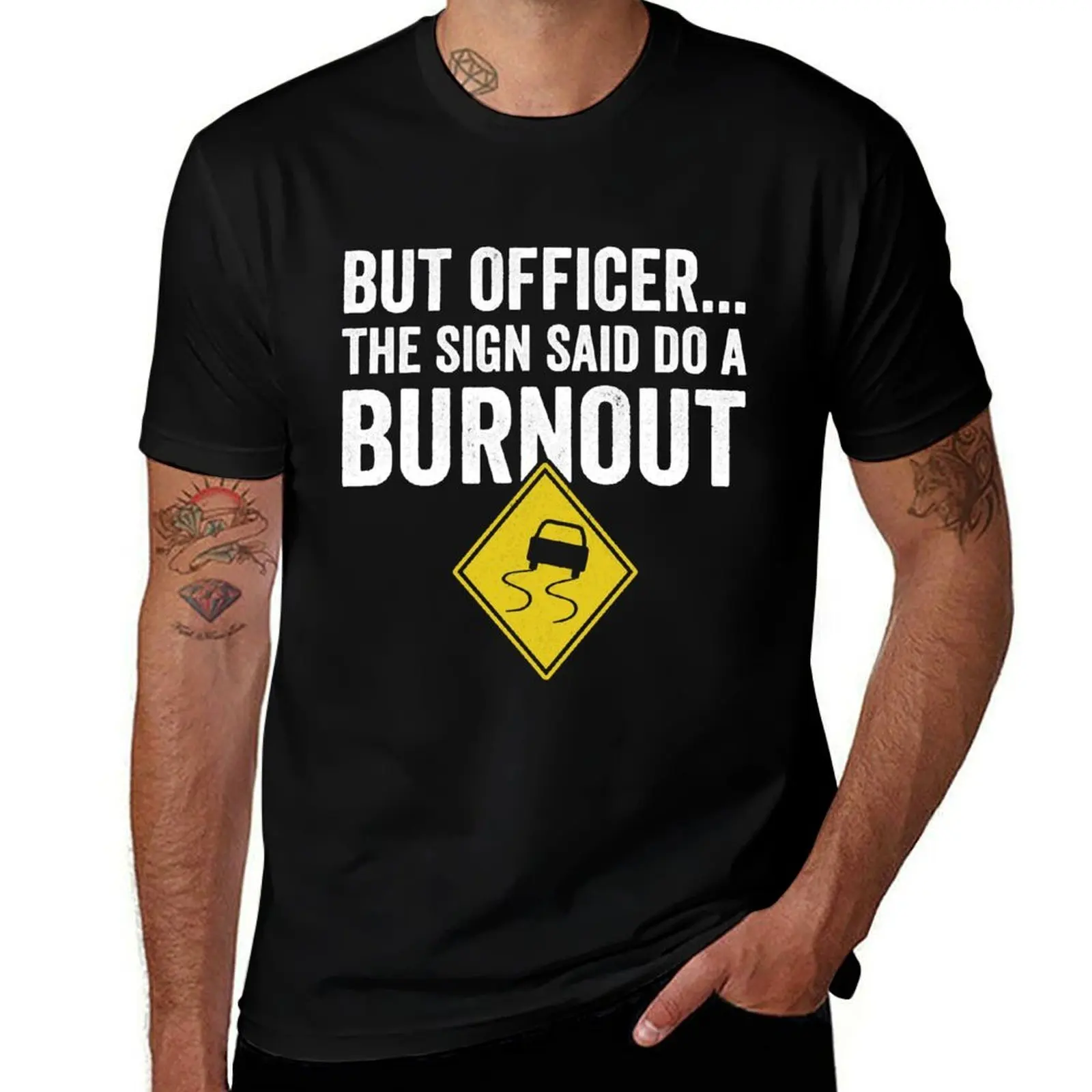 BURNOUT, road racing, tuning, motorsport T-Shirt Soft Stretch Short Sleeve Top