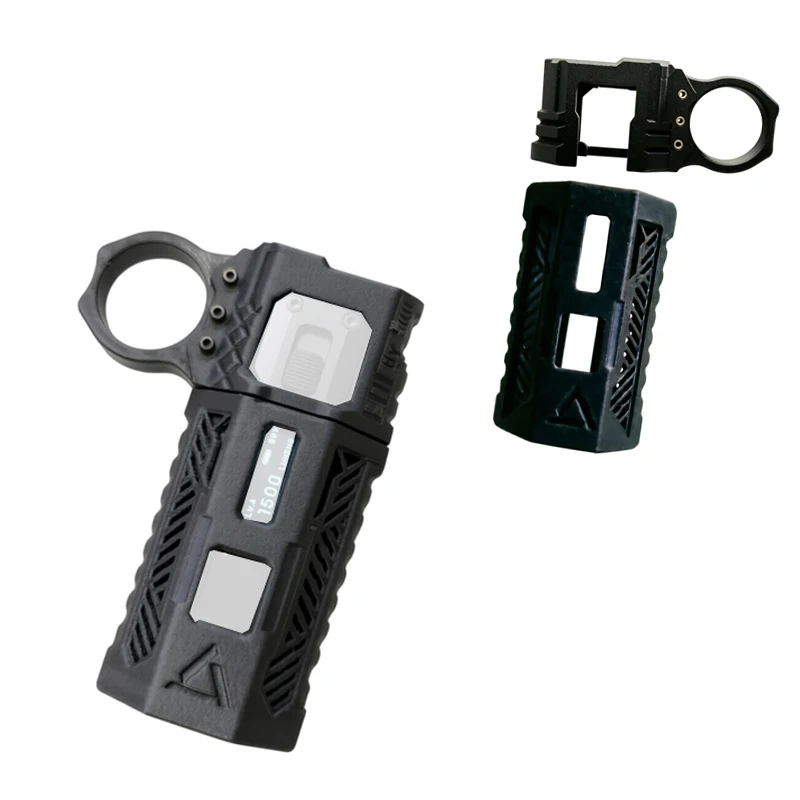 1Set For Nitecore EDC37 Flashlight 3D printed ASA-CF Heavy-Strong Tactical Finger Ring Protective Sleeve Split Design Accessory