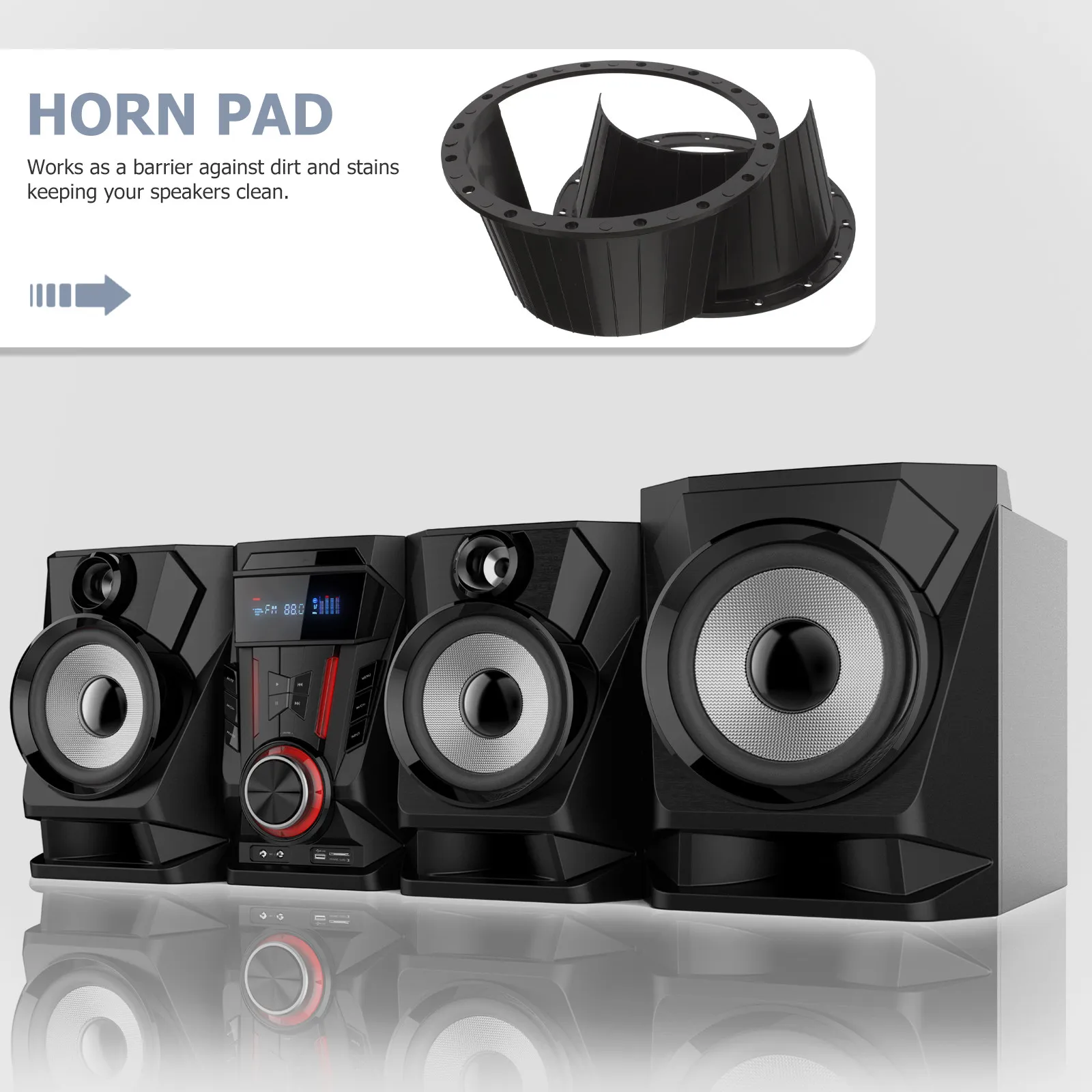 2Pcs 6.5 Inch Speaker Spacer Ring Car Speaker Adapter Splashproof Waterproof Cover Audio Replacement Pad Car Accessory
