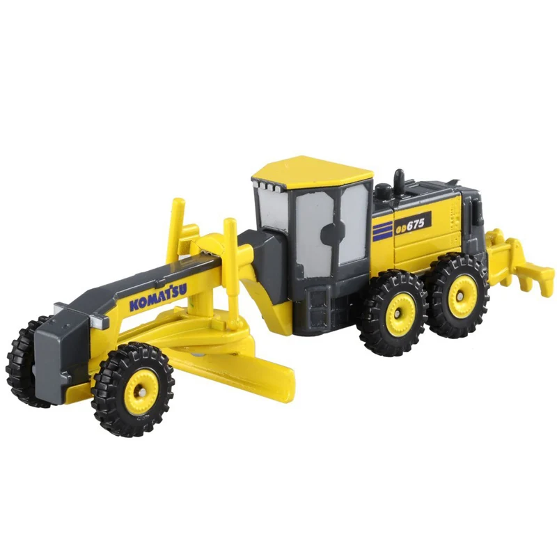 TAKARA TOMY 140 Komatsu Road Grader alloy simulation model, children\'s collection of decorative toys, holiday gifts for children