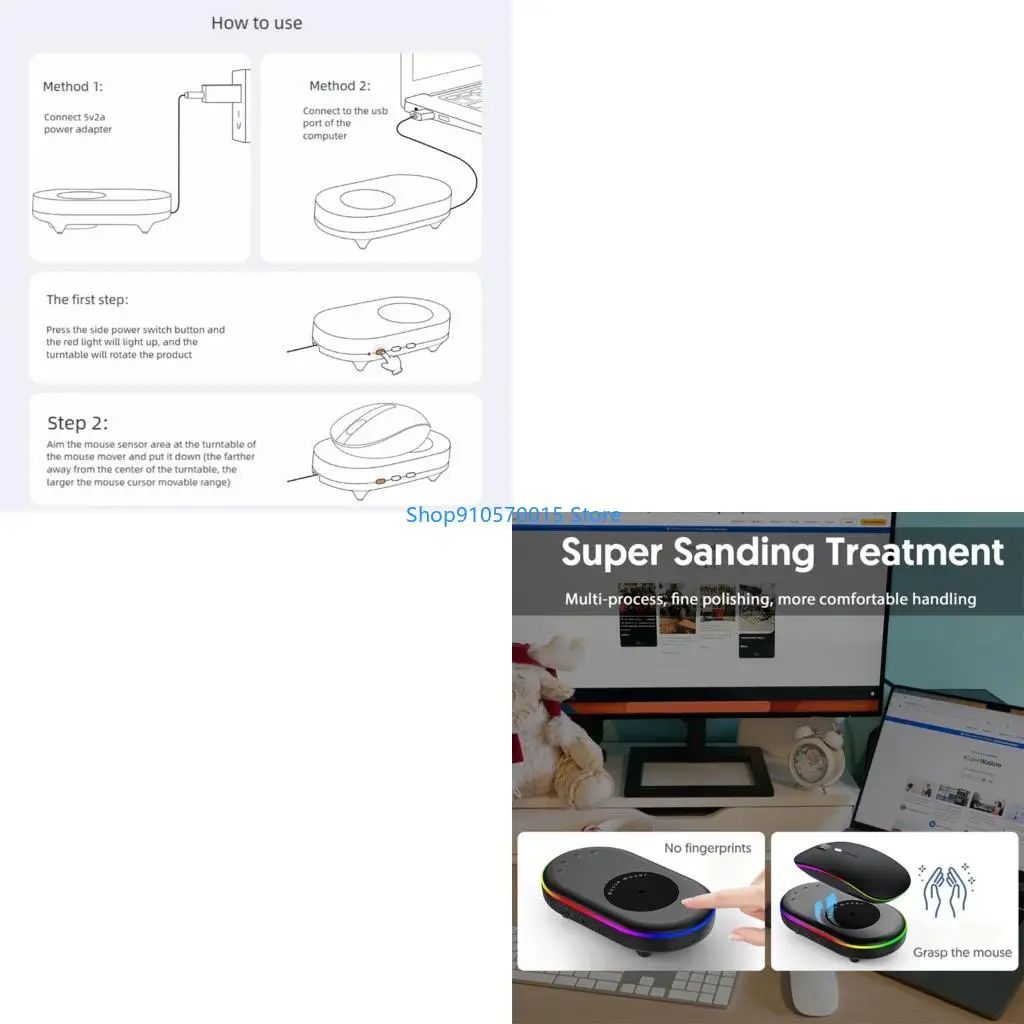 B95C Undetectable Mouse Jigglers, Automatic Mouse Movers with Switches, Mouse Wiggler Mouse Shakers for Computer Laptop