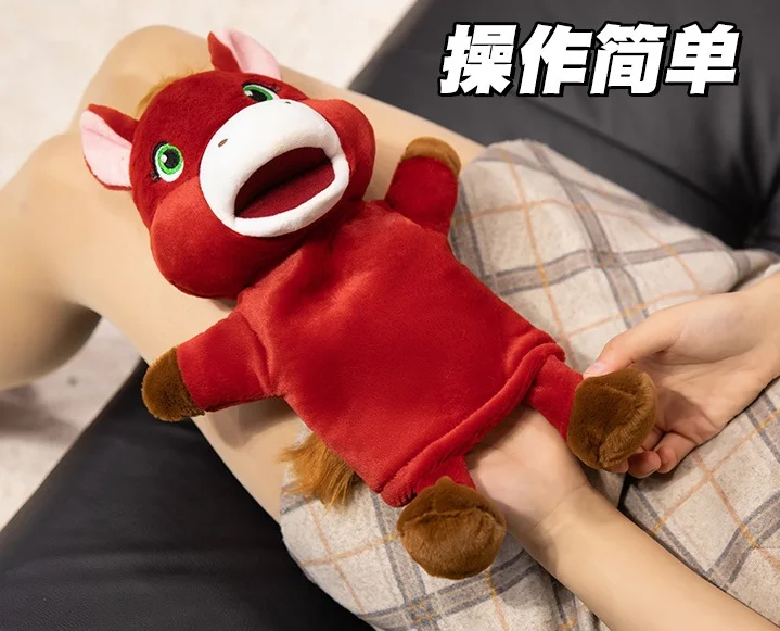 لطيف المهر دمية اليد سنة الحصان ألعاب من نسيج مخملي محظوظ الحصان دمية الأطفال رفيق هدية التعليم المبكر لعبة H2 #3