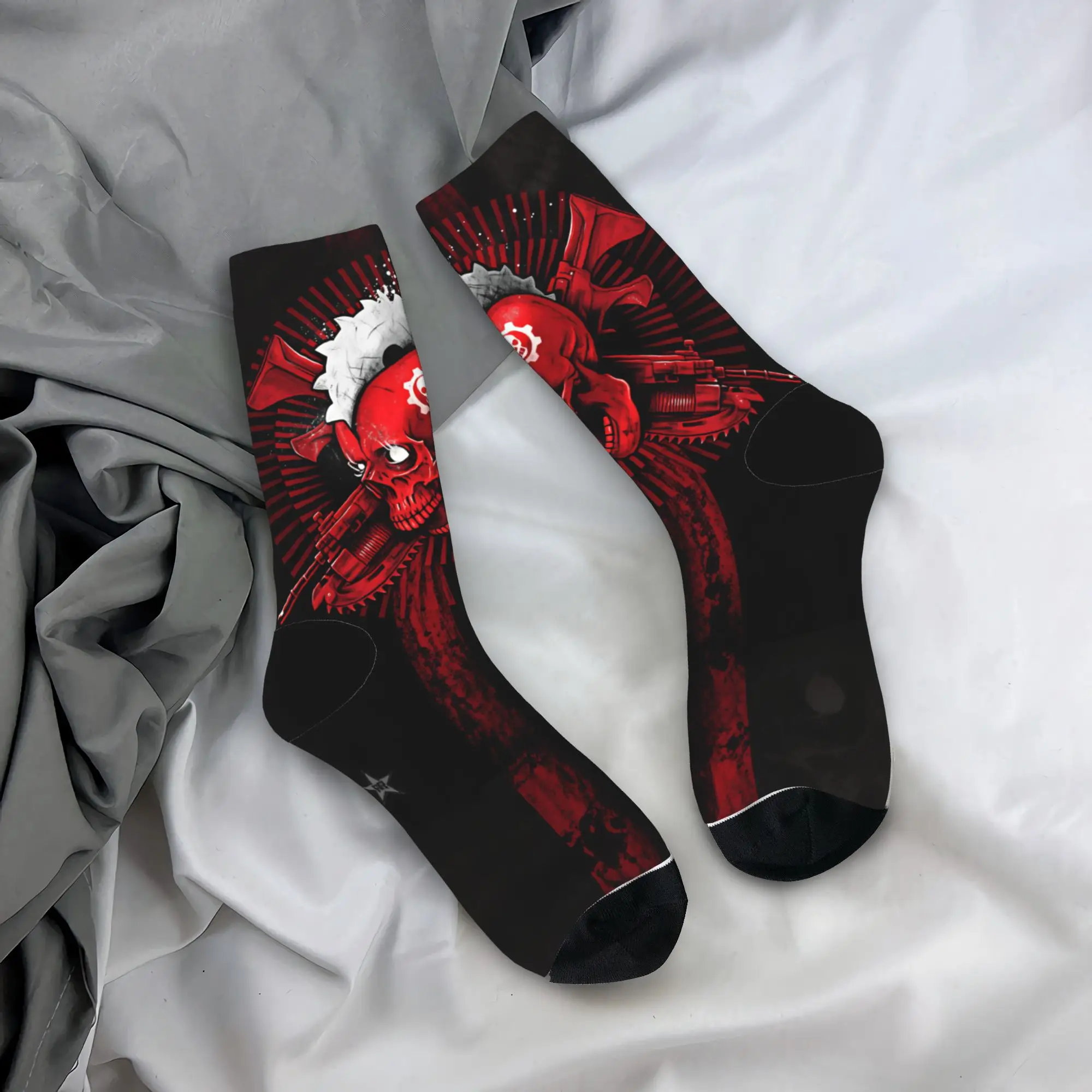 Unisex Men Socks G-Gears Of War  Stockings Winter Korean Warm Soft Socks Pattern Running Anti Skid Socks