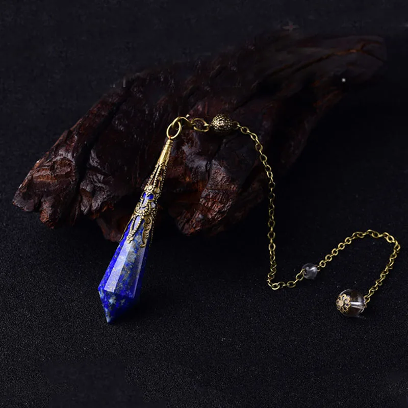 Lapis Lazuli Pendulum Handcrafted Blue Faceted Gemstone Crystal Dowsing Pendulum Unique Collection for Energy Balance Intuition