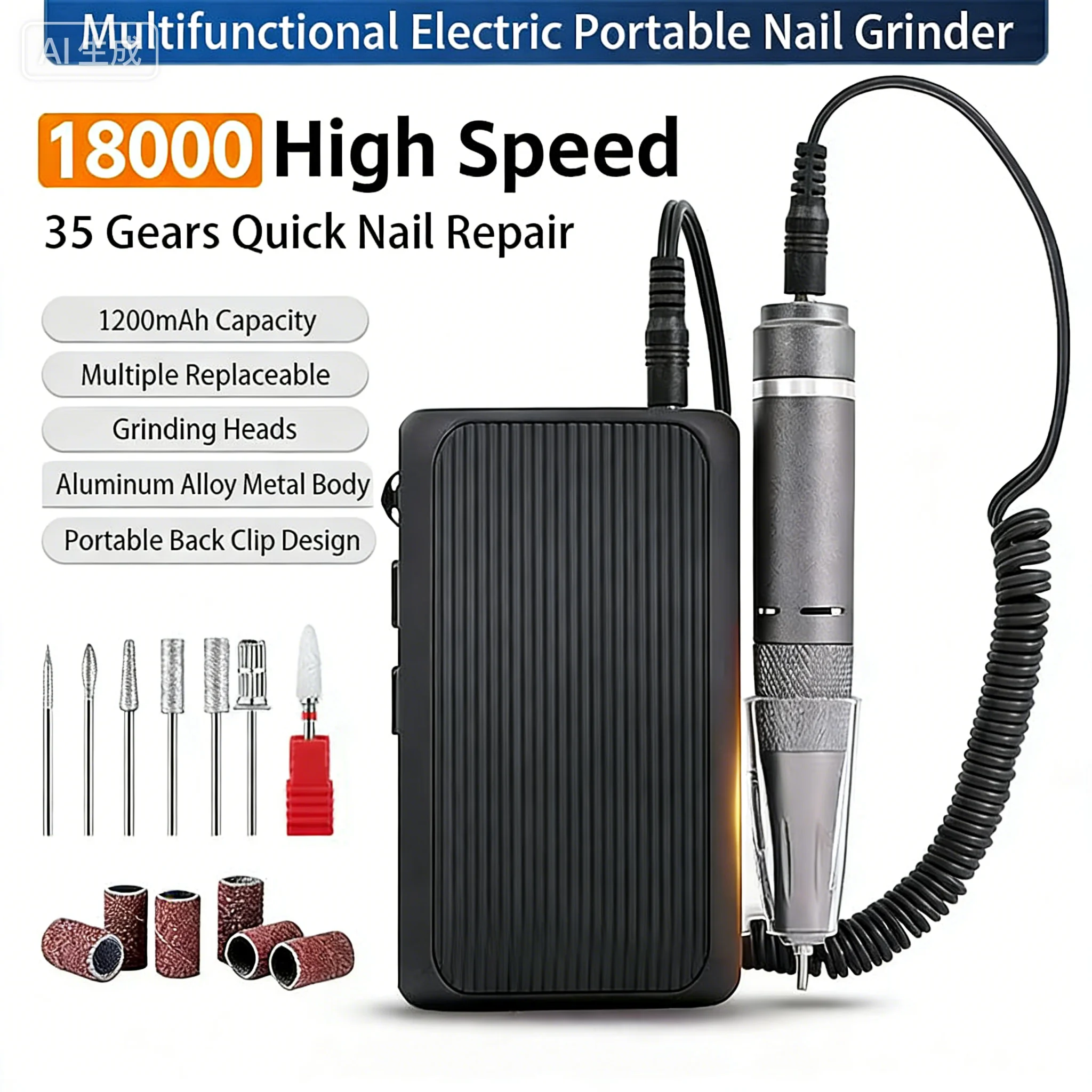 

Electric Nail Drill Machine - Nail Remover And Polisher Dead Skin Remover for Salon And Home Use