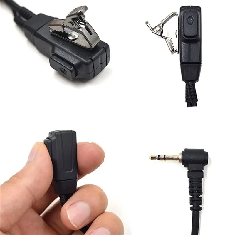 Promotion 2X Walkie Talkie 2.5Mm Earpiece 1 Pin Covert Acoustic Tube Earpieces Headset With PTT Mic For Motorola Talkabout MH230