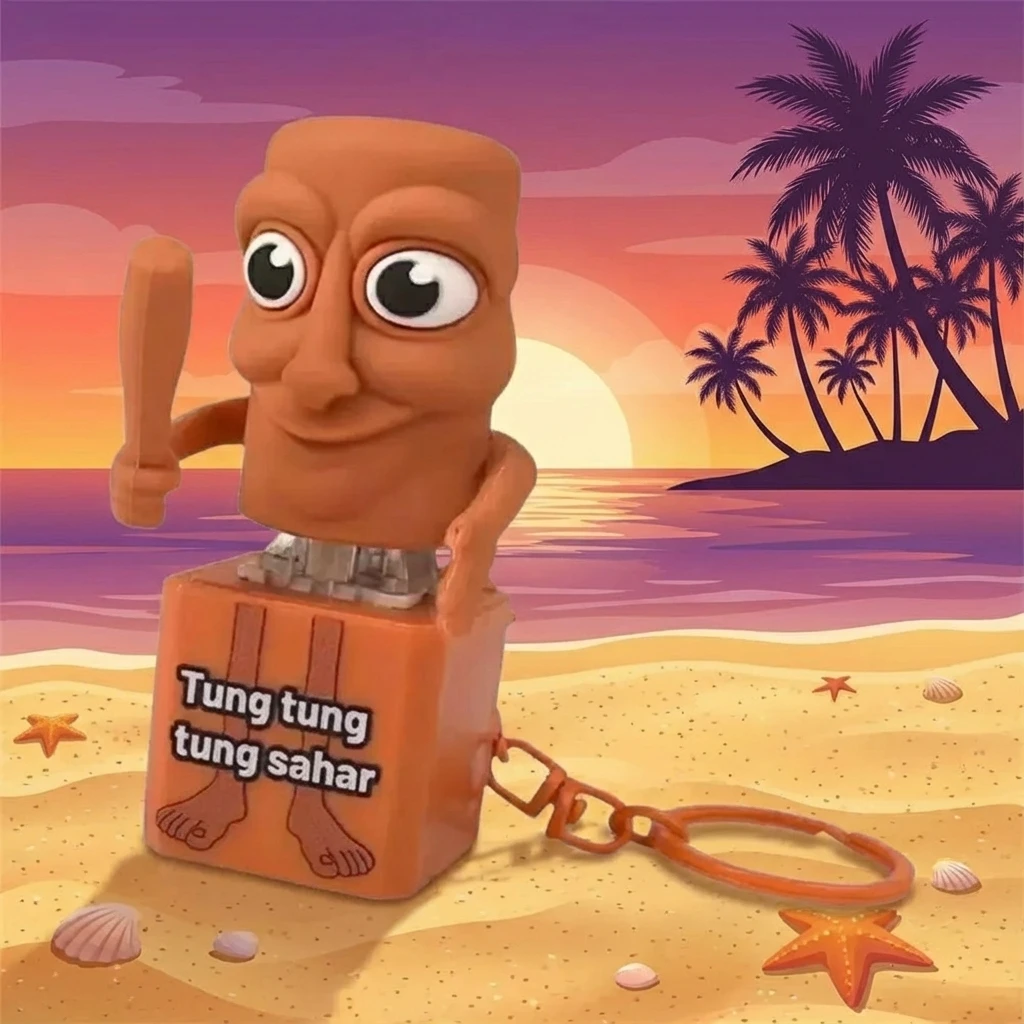 พวงกุญแจของเล่นสร้างเสียงแปลกใหม่ ตุ๊กตาตุงตุง ของเล่นบีบคลายเครียด ปุ่มกดมีเสียง ของขวัญสำหรับเด็กและผู้ใหญ่