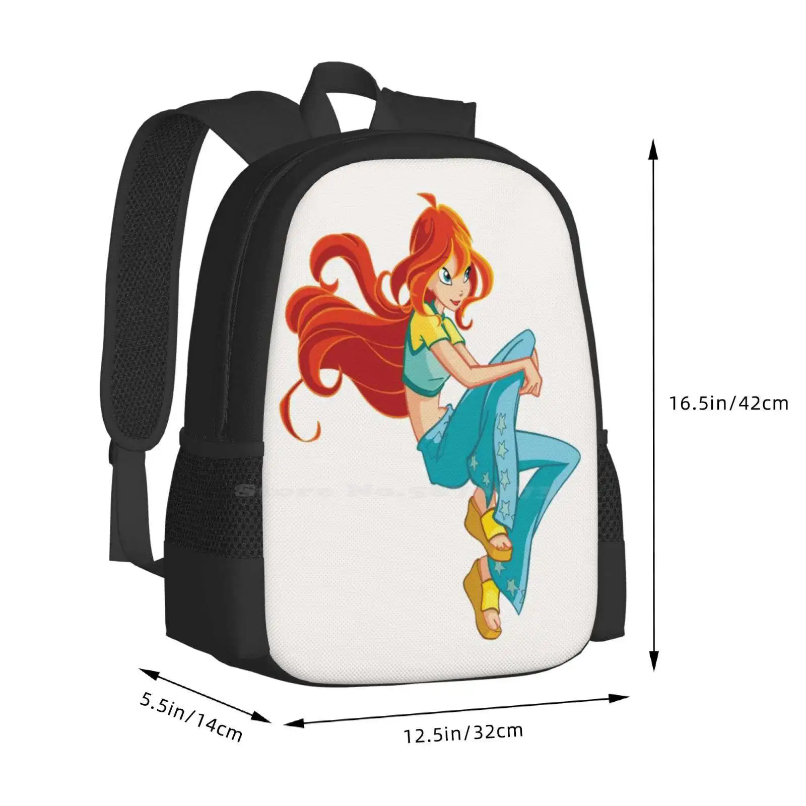 Tas sekolah Bloom untuk gadis remaja tas Travel Laptop Bloom Fairy Winx gadis Fate peri bentuk peri Charix antienchx