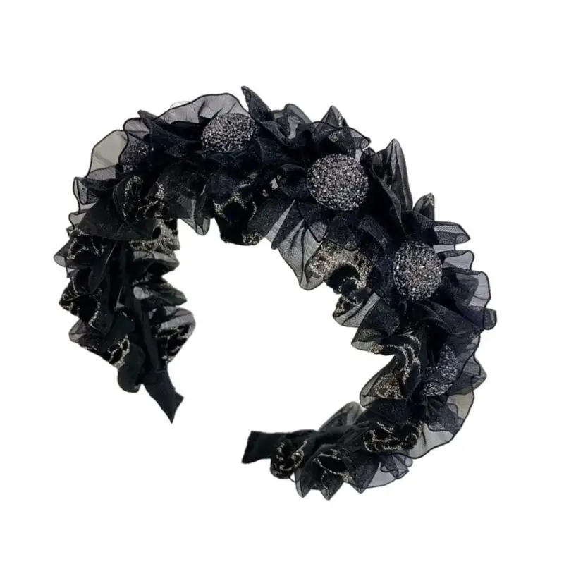 Korea Strass-Haarreif mit Schleife, temperamentvoll, süß, breitkrempiges Stirnband, modisch, vielseitig, Haar-Accessoires für Mädchen, Geschenk【AliS8】 – Detail 8