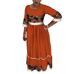 Nuevos vestidos africanos para mujer Bazin Riche, ropa africana, vestidos largos con estampado de peras de encaje Dashiki, ropa africana para mujer WY3627