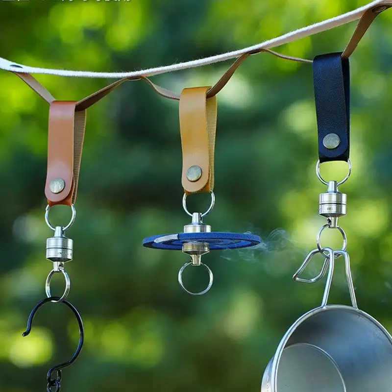 Portable Magnetic Hook Heavy Duty Hooks Holder Clip With Strong Magnet Metal Holder Hooks Versatile Strong Outdoor Hook For Tent