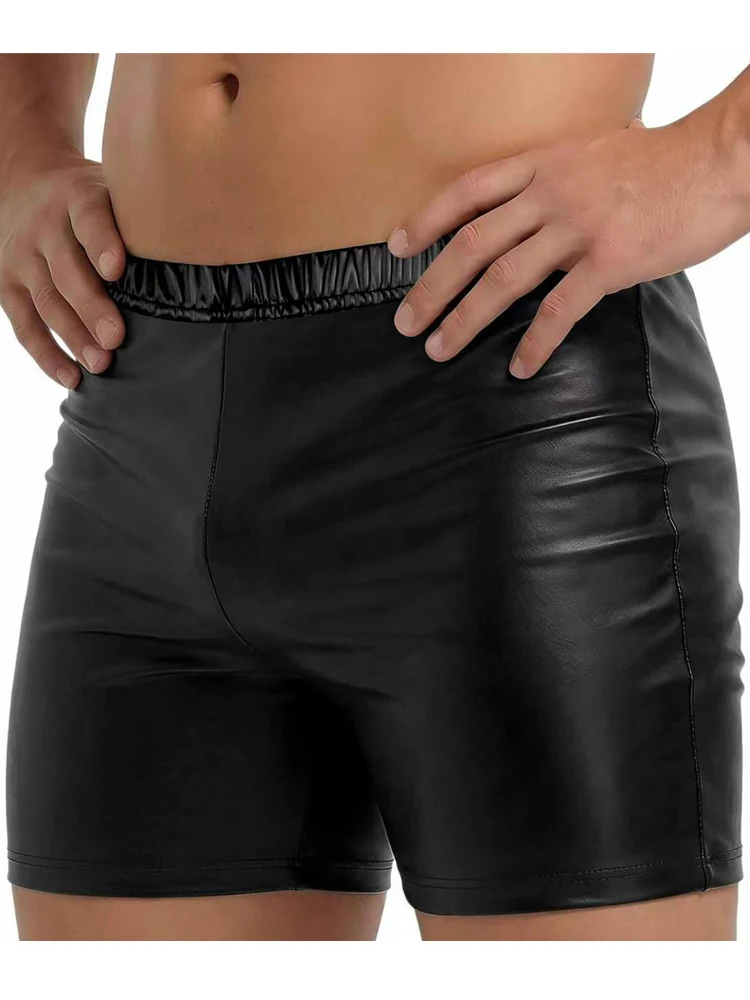Faux PU Leather Short Jeans Tights Micro Mini Bermudas Hot Pants Swimming Trunks Casual Boxer Shorts Spodnie Pantalones Cortos