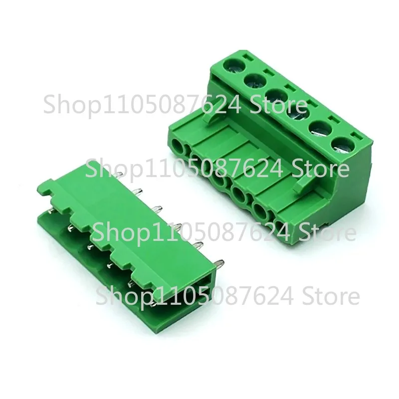 ZZZ 10set 2EDG 6 Pin 6P Plug-in Screw Terminal Block Connector 5.08mm Pitch