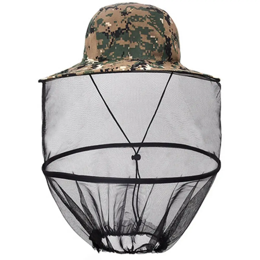 

Ultraviolet-proof Anti-mosquito Camouflage Hats Sunscreen Cap Beekeeping Caps Mosquito Hat Fishing Caps Net Mesh Hats