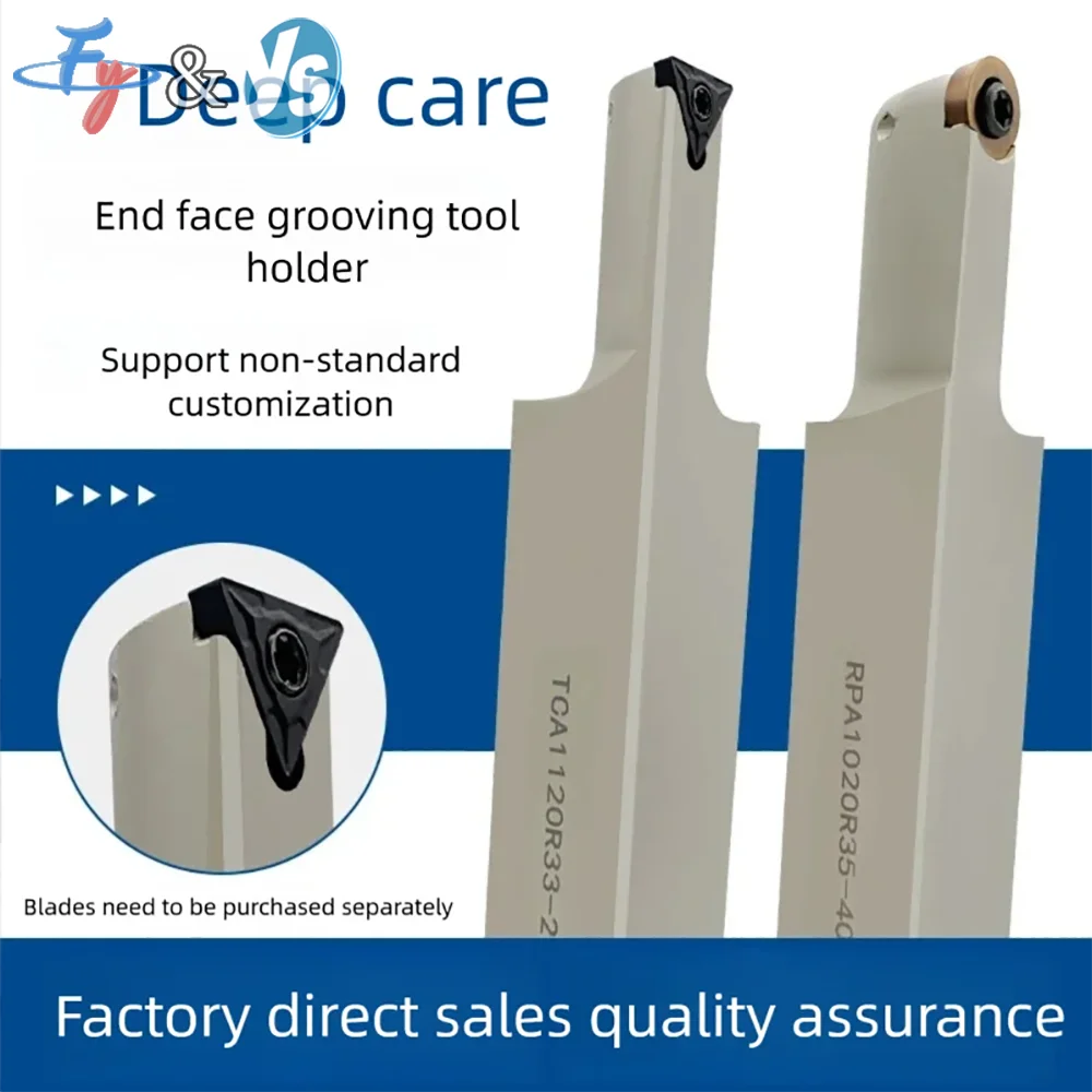 TCA RPA Heavy Duty Face Grooving Tool Holder, Deep Cut Anti-Vibration Design for CNC Lathe