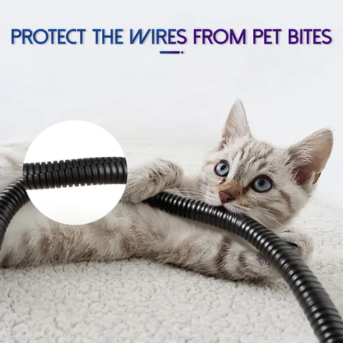 Imagen 2 del producto Tubo corrugado aislado PP de 3/5/10m AD 7,5 ~ 34,5mm arnés de cables manguera roscada manguito de protección de línea mecánica automática de plástico