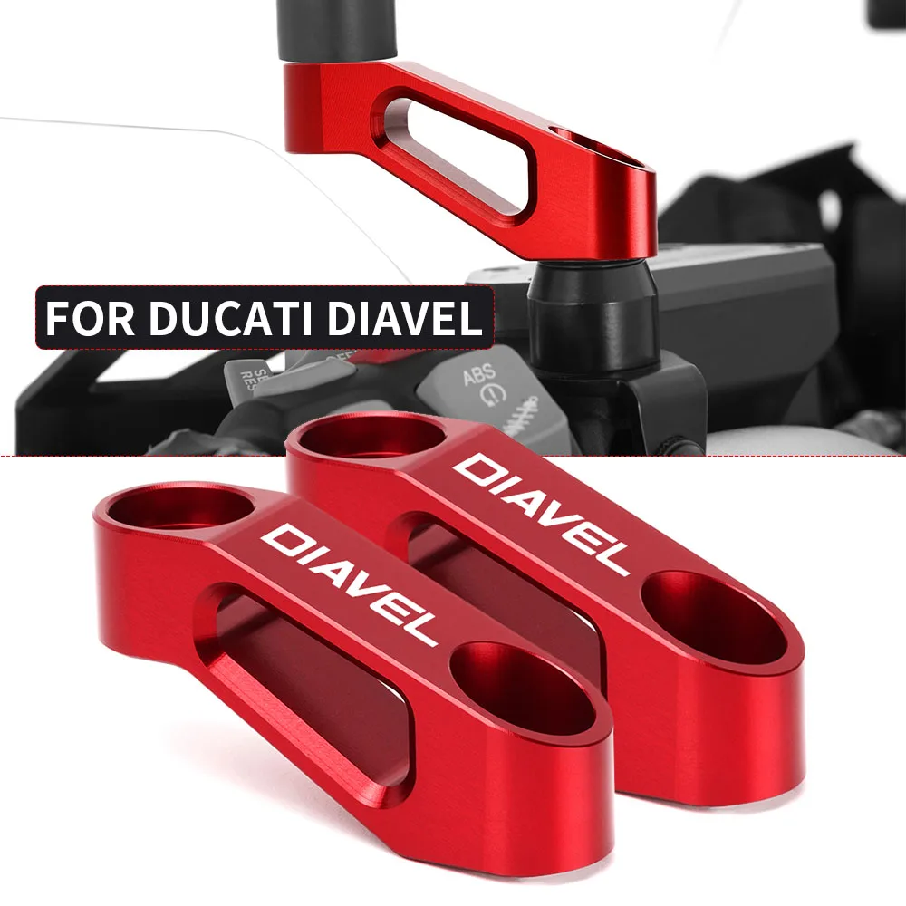 

For Ducati Monster 696 796 821 1100 1200 Diavel Scrambler 800 400 Multistrada Mirror Riser Extenders Spacers Extension Adapter