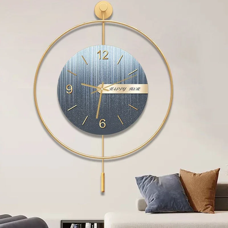 Pendulum Big Size Wall Clock Living Room Quartz Large 3d Wall Clock Stylish Living Room Decoration Relogio De Parede Clocks