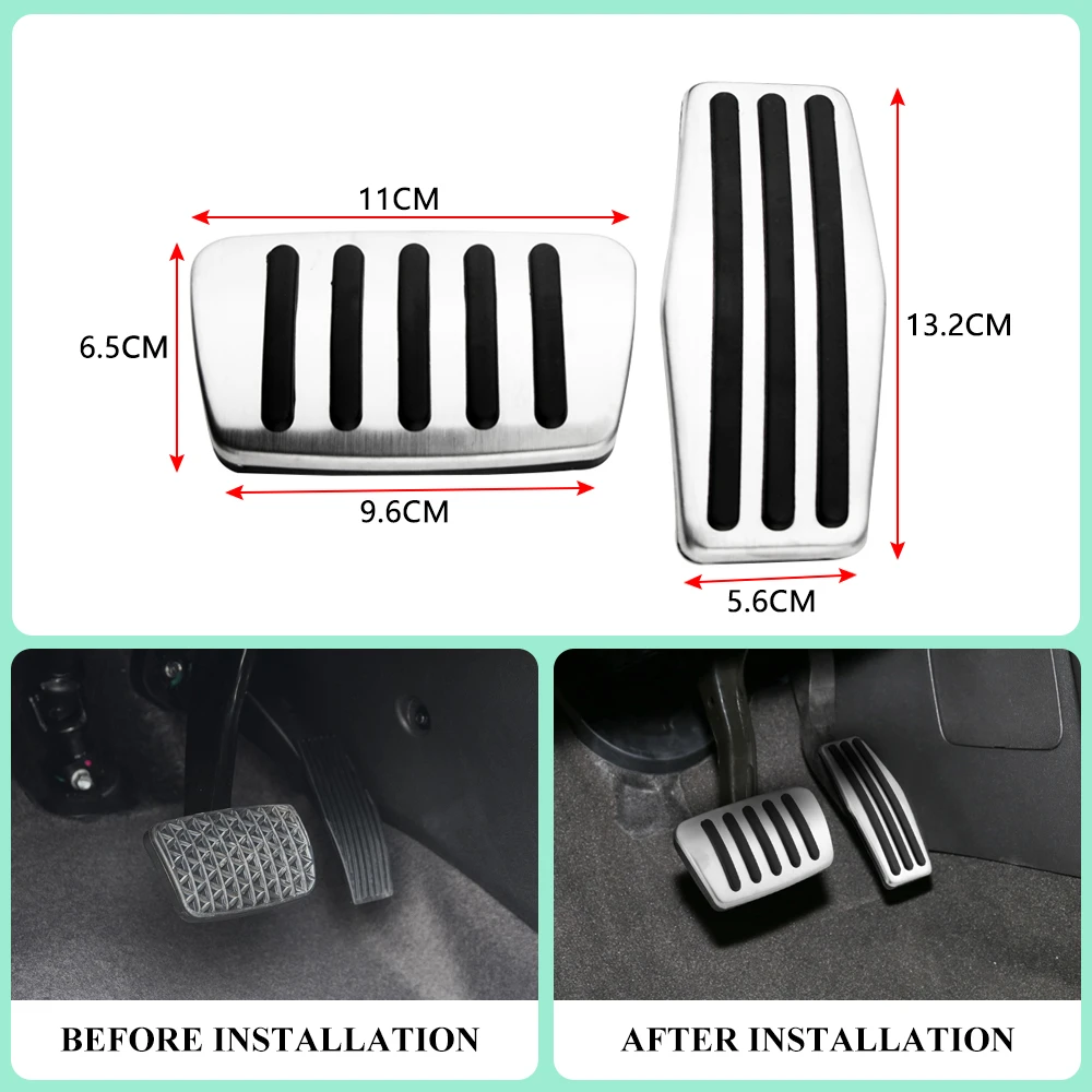 Capa para pedal de carro, para chevrolet cruze 2009-2018 malibu 2013-2018 equinox 2018 cadillac xts xt5 2013-2018 em peças de almofadas de cobertura para pedal