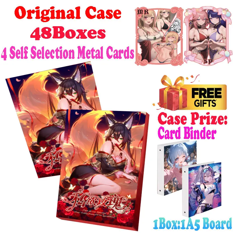 

Wholesale 2025 Lastest A5 Size Desire Rose Collection Card Board Waifu Yae Miko Ayaka TCG Doujin Toys And Hobby Gift