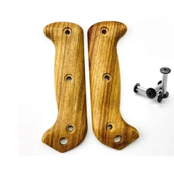 NEW Natural Solid Wood Material 3 Types Knife Grip Handle Scales for Kabar BK2 BK9 Knives With Screws DIY Make Accessories Parts