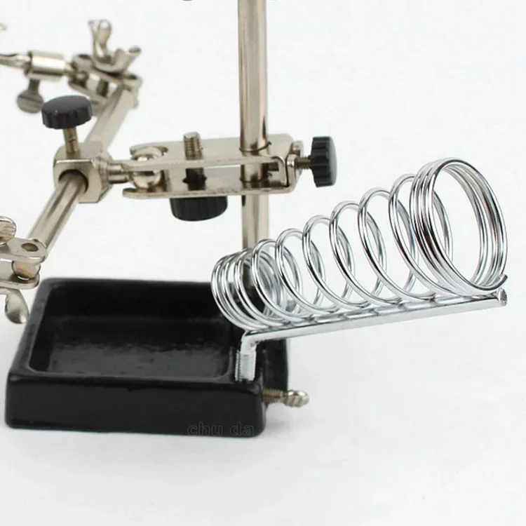 Lupe Dritte Hand Löten Reparatur Schweißen Lupe mit LED-Licht 90 MM Objektiv Hilfs Clip Lupe Desktop