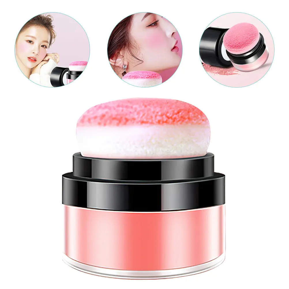 Blush in polvere Mushroom Head con applicatore, morbido e sfumabile, per un trucco leggero o pesante, ideale per il viso.
