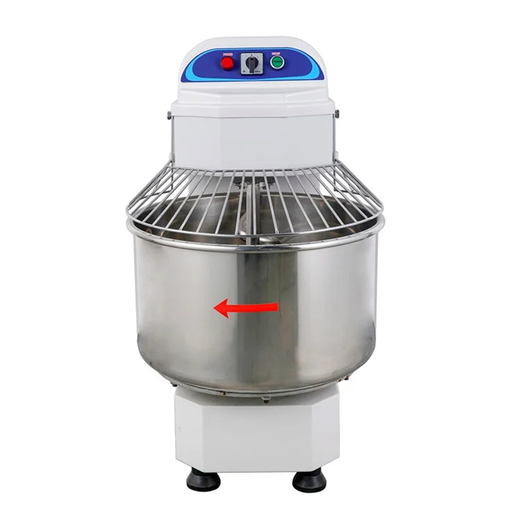 CS60A Automatic Commercial Bread Pizza Flour Mixing Machine 25KG 64L Spiral Dough Mixer for Bakery