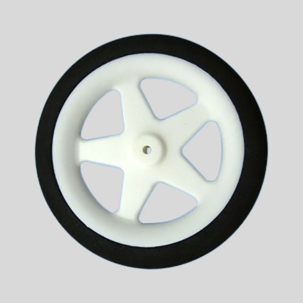 10 Pcs Super Light 5-Spoke Wheels (Sponge Tire) Color White For RC Airplane Replacement Toys Plane Accessory