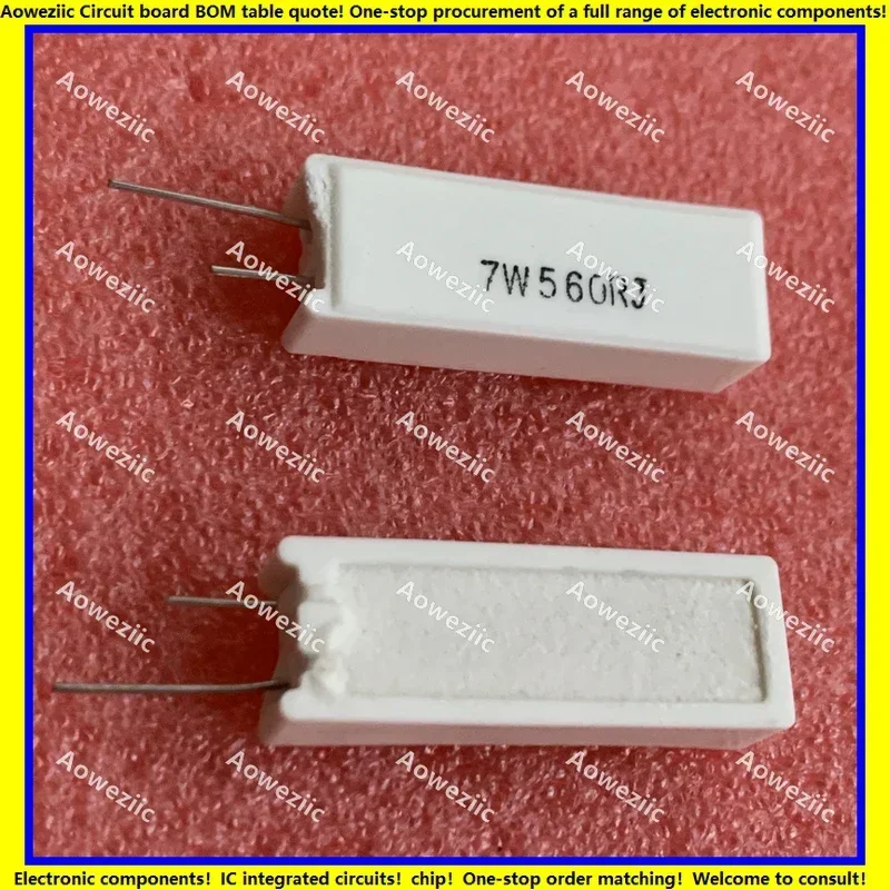 

10 шт./лот 7W560RJ 7W560ΩJ RX27-5 SQM вертикальное сопротивление цемента 7W560ohm 7W 560RJ 7W560R керамическое сопротивление точность ± 5% мощность