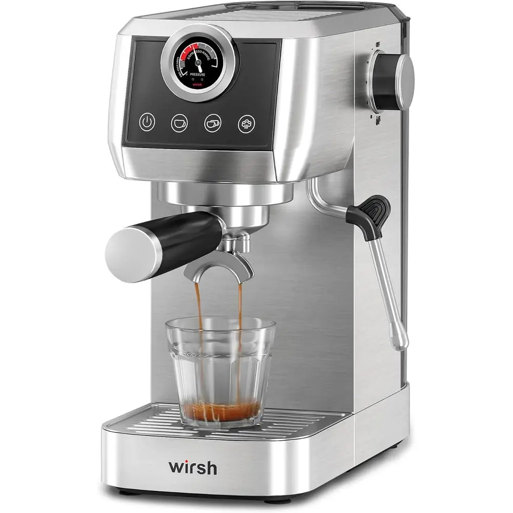 

hine, 20 Bar Semi-Automatic Maker with Prure Gauge, Steam Wand, StainlSteel Expro Coee hine or /Latte/puccino, Touch Sn,Home Bar