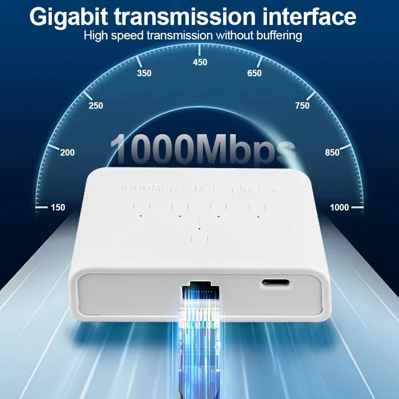 Magecam RJ45 Switch di rete Hub Convertitore 1 in 4 out 1000Mbps Gigabit Ethernet Switch Hub Divisore per cavi PC LAN Estendi adattatore