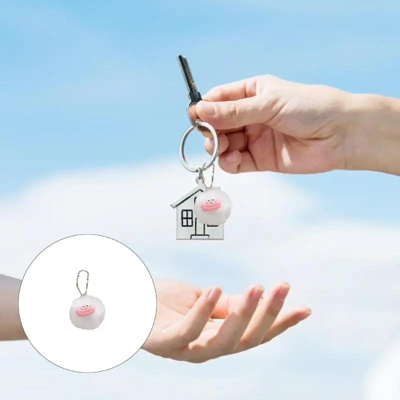 

A52E Funny Sausage Lips Plush Keychain Gift for Friend Students