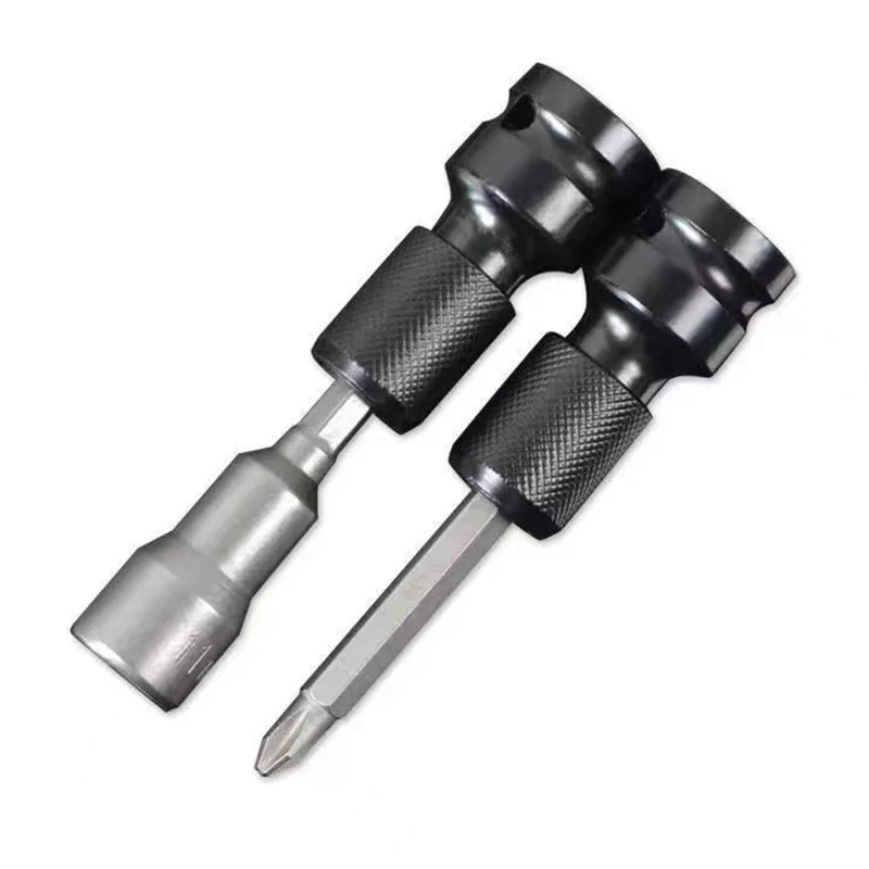 Quick Release 1/2-Inch Square Drive to 1/4-Inch Hex Female Socket Adapter Converter Chuck Adaptor for Impact and Ratchet Wrench