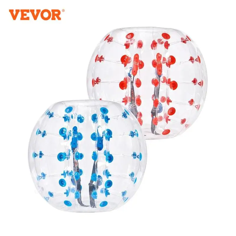 VEVOR 2pcs Inflatable Bumper Balls 4FT/1.2M Bumper Bubble Soccer Balls Inflatable Zorb Balls Blow Up Toy for Adults or Children