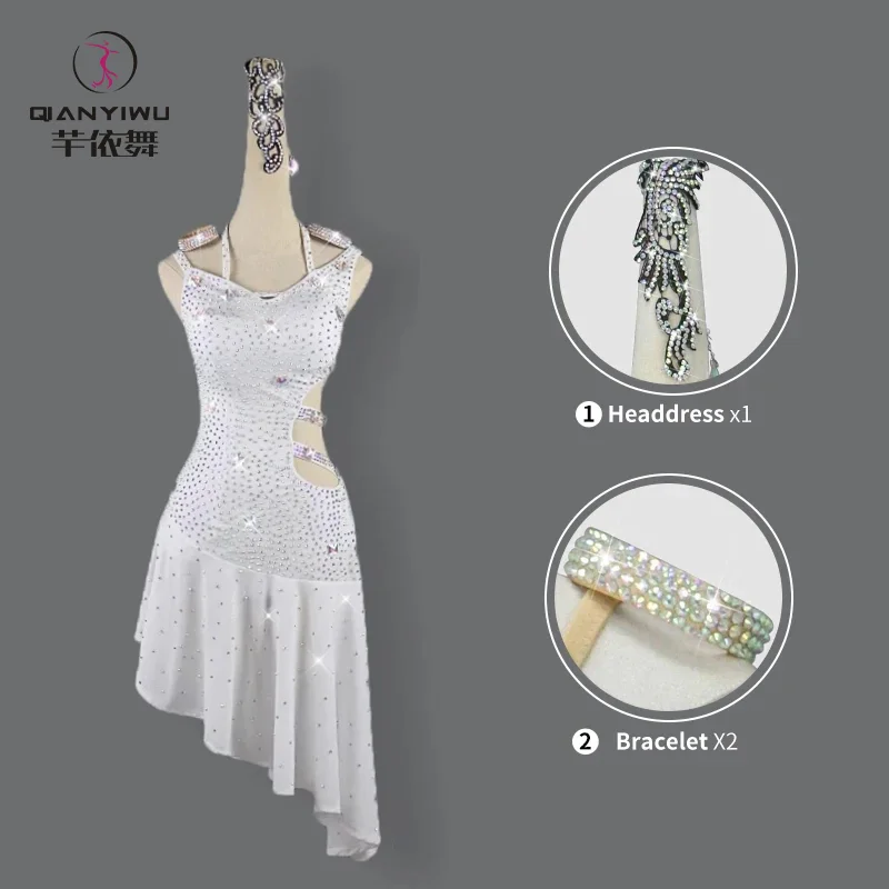 2025 Latin Dance Kleid Frauen Praxis Kleidung Wettbewerb Kostüm Ballsaal Mädchen Party Rock Sport Anzug Leistung Weibliche Bühne