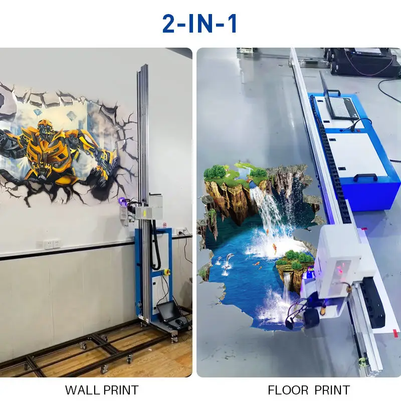 Impresora de grafiti de pared Vertical y suelo de estacionamiento, publicidad de pared 3D, máquina de dibujo en Color, precio a la venta
