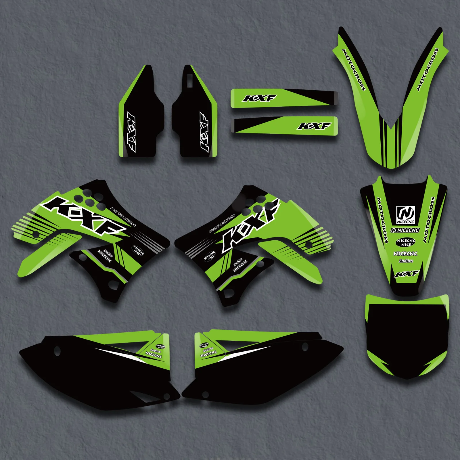

NICECNC For Kawasaki KXF 250 KX 250F KX250F 2009 2010 2011 2012 Motorcycle Graphics Background Decals Sticker Kit Customize
