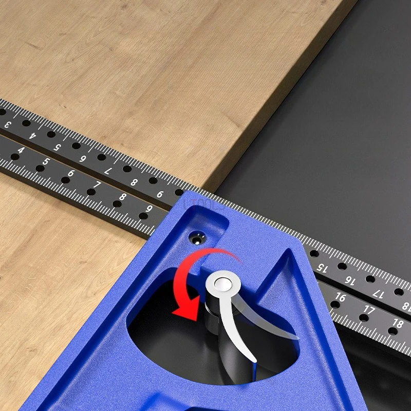 1pc Woodworking Square Ruler Circular Marking Measuring Tool Multifunctional High-precision Long Board Combination Angle Ruler