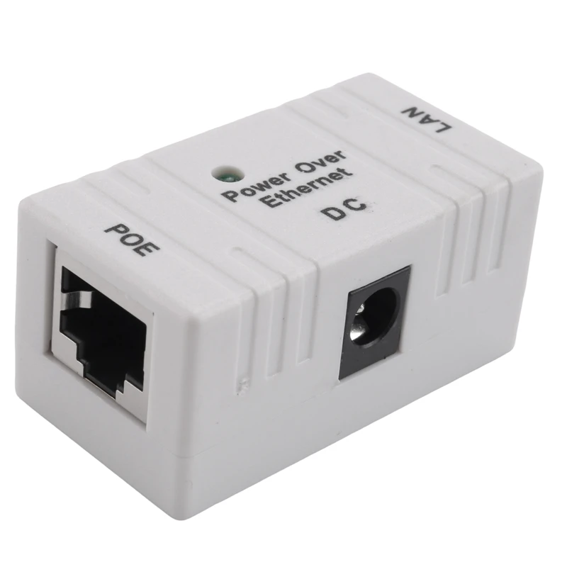 

100 Mbps 5V 12V 24V 48V/1A BJW POE Injector Power Splitter For IP Camera POE Adapter Module Replacement Parts Accessories -White