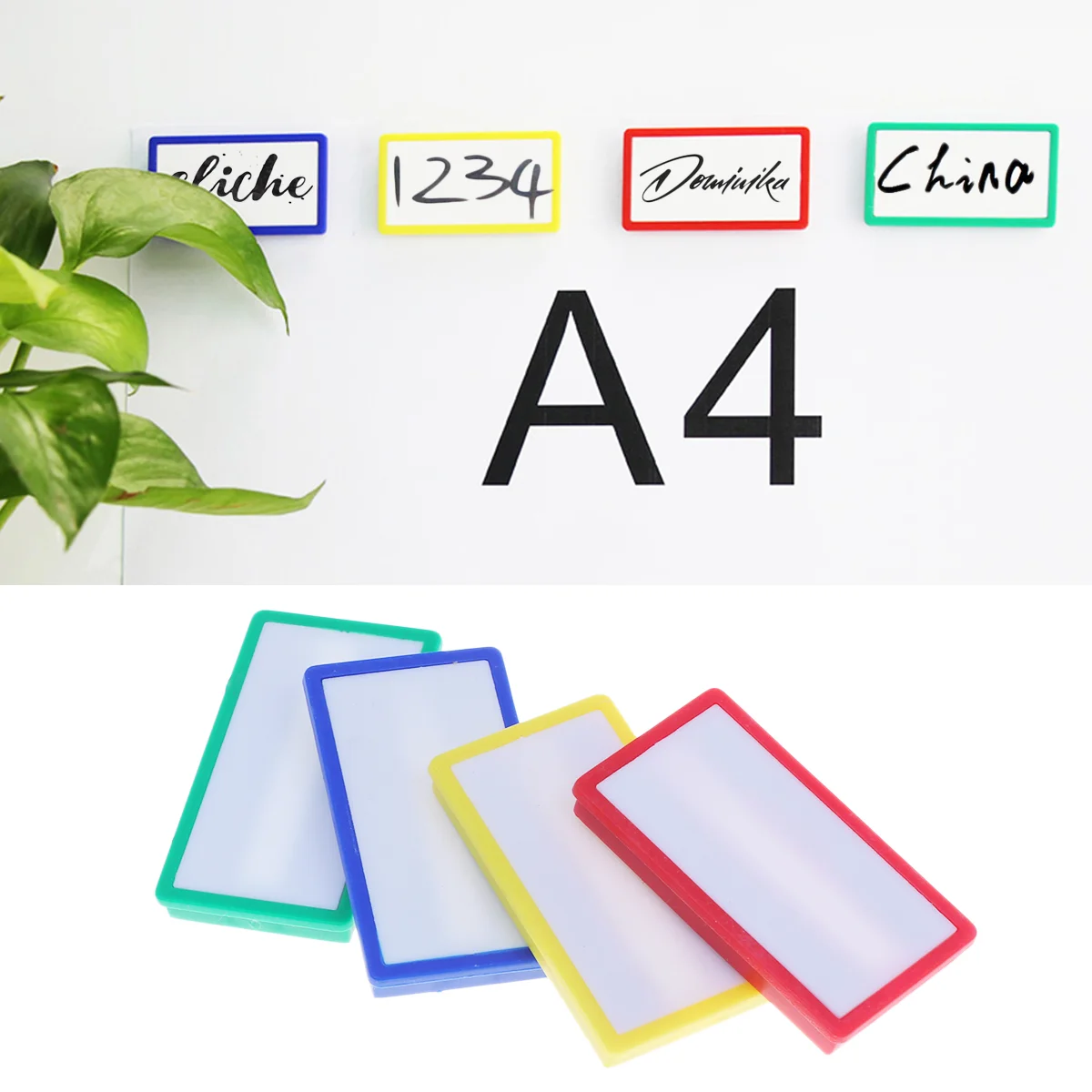 18 Pcs Magnetic Whiteboard for Fridge Refrigerator Particle Label Supplies Writable Buckle Nail