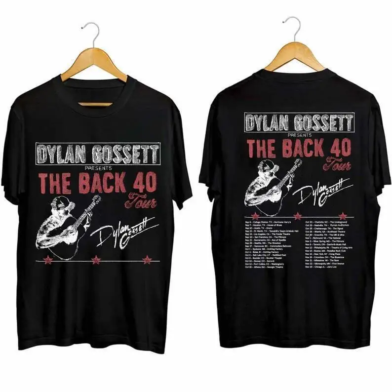 Dylan Gossett - The Back 40 Tour 2024 tShirt  Dylan Gossett Fan Shirt