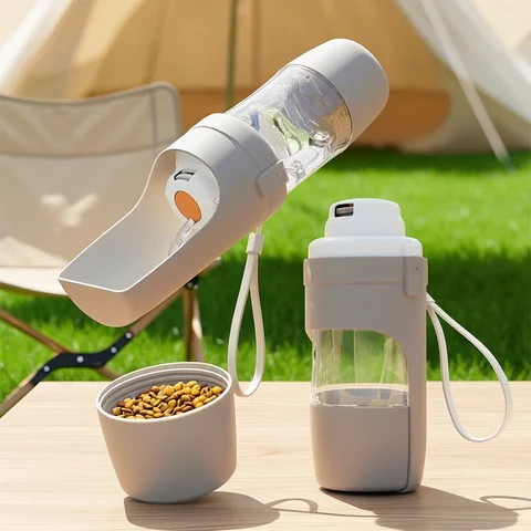 Portable Dog Cat Water Bottle with Storage Food and Water Container for Puppy Pets dogs Feeder Bowl Outdoor Travel Pet supplies