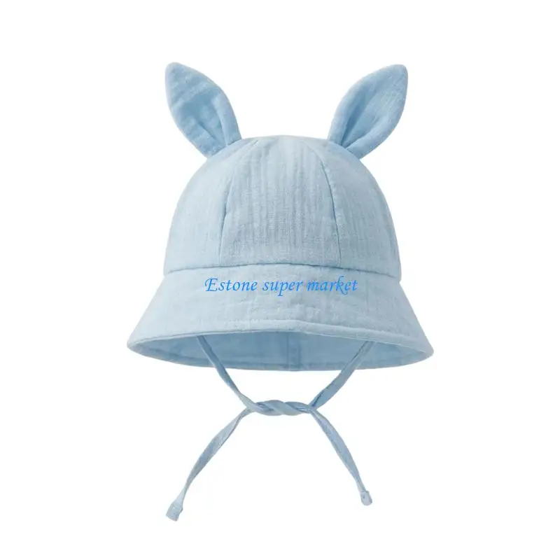090B Warm Cotton Rabbit Ears Cap Soft Breathable & Designs Hat Baby Photo Stay Hat Suitable for Infants 0 to 2 Years